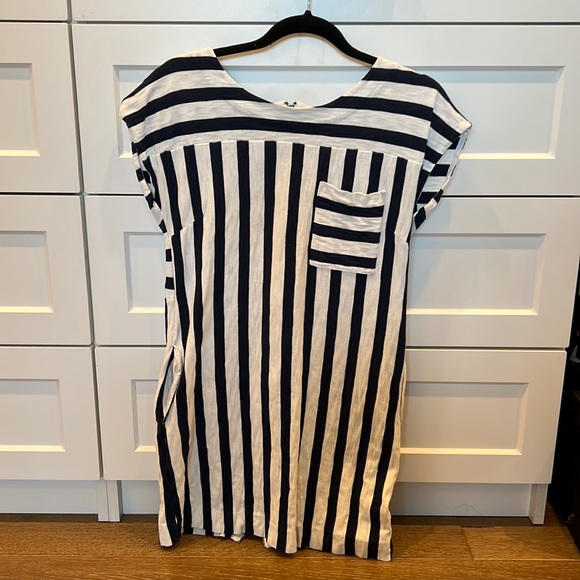 Madewell Striped Shift Dress - Picture 1 of 3